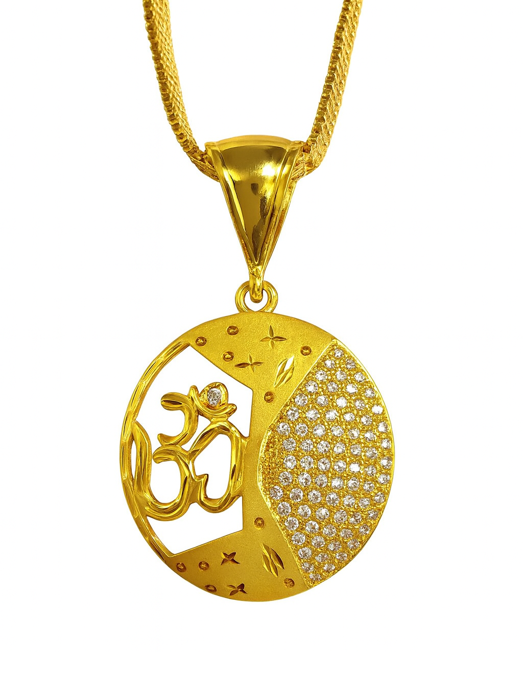 Premium Gold Plated Om Pendant chain