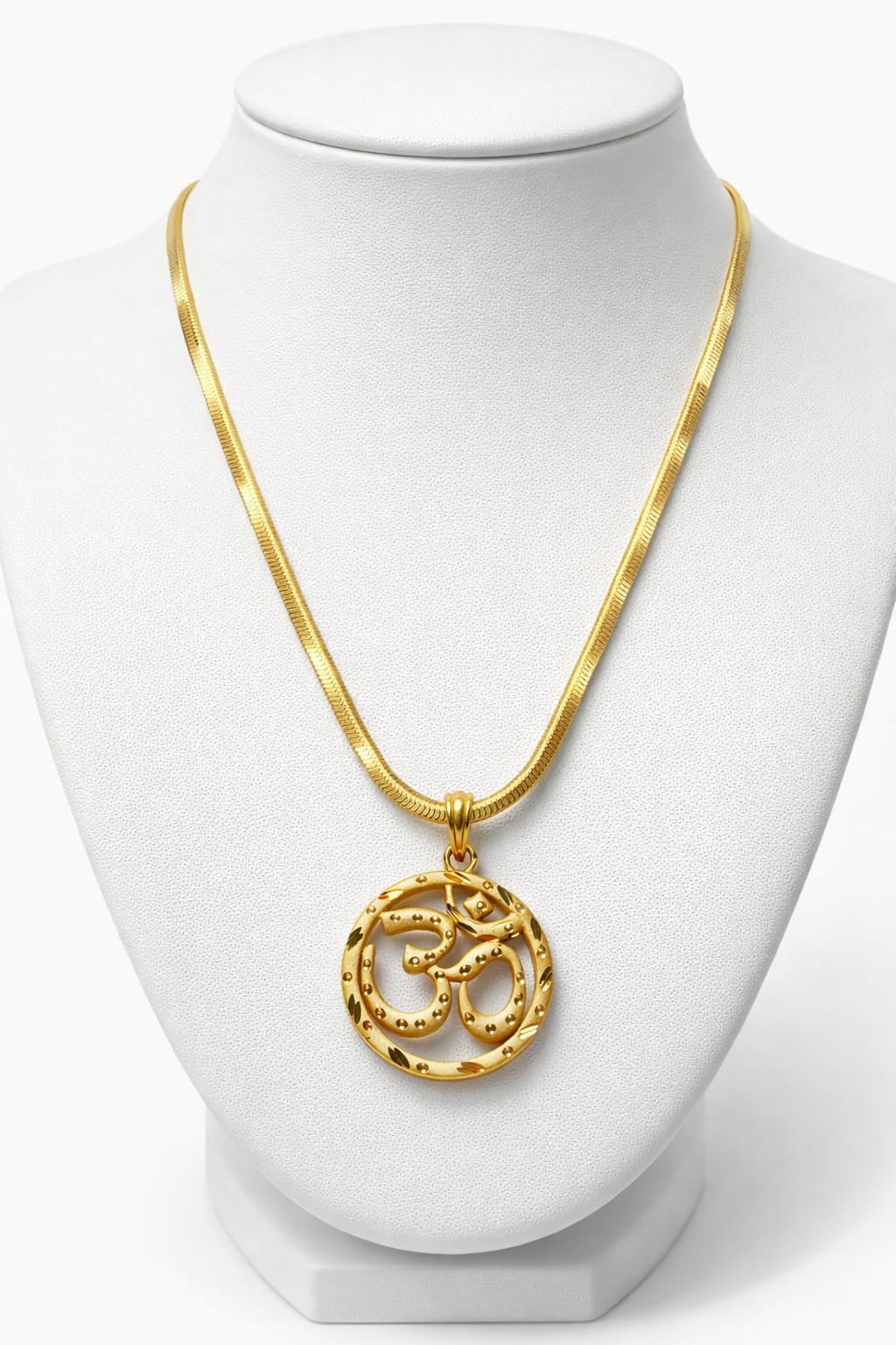 Divine Om Gold Pendant Necklace - Image 1